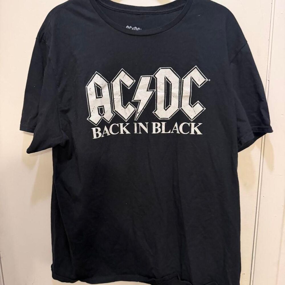 Unbranded Men's Black and Navy T-shirt